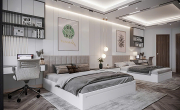 Thiết kế nội thất phòng ngủ ấm cúng, thư giãn