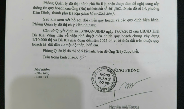 Đất nền 2 mặt tiền Bà Rịa Vũng Tàu, tổng diện tích 16.190,6 mét vuông