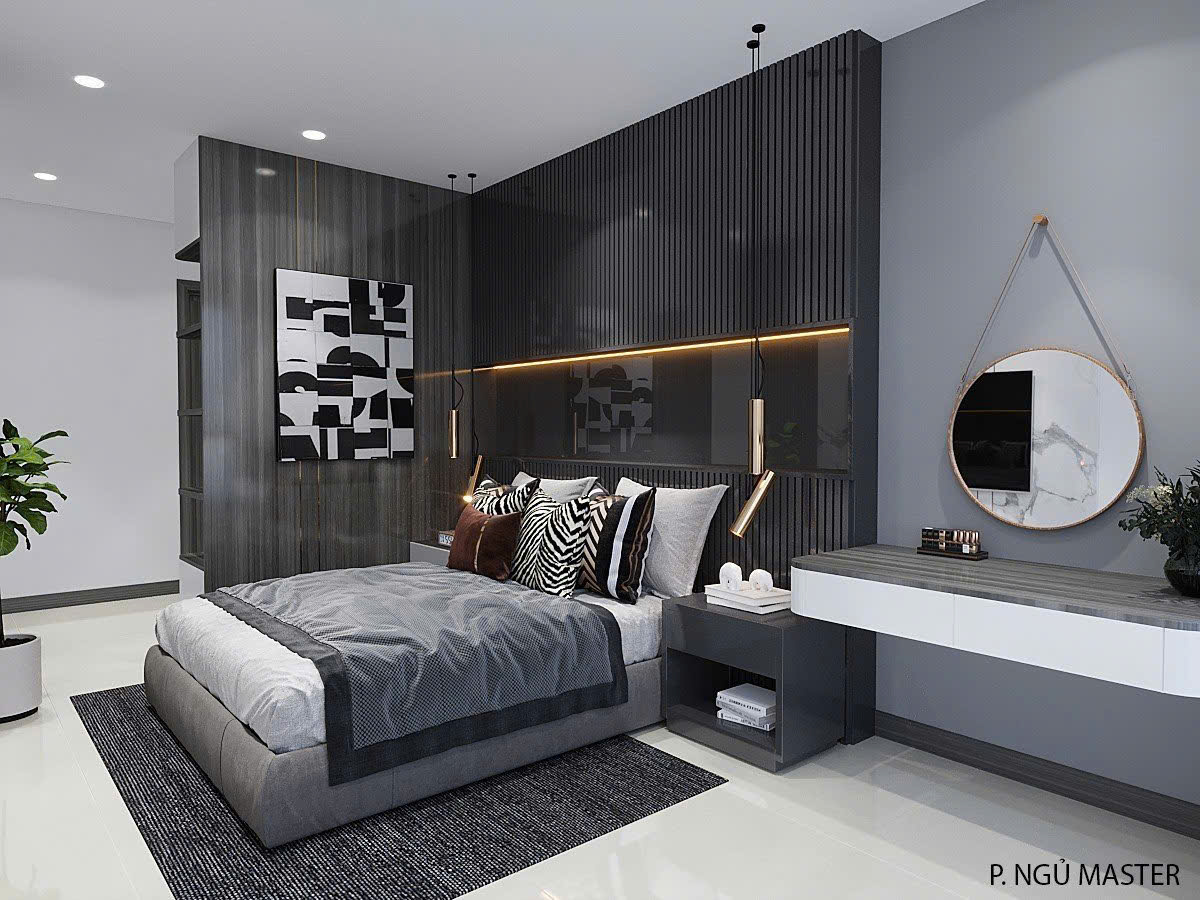 Thiết kế nội thất phòng ngủ ấm cúng, thư giãn