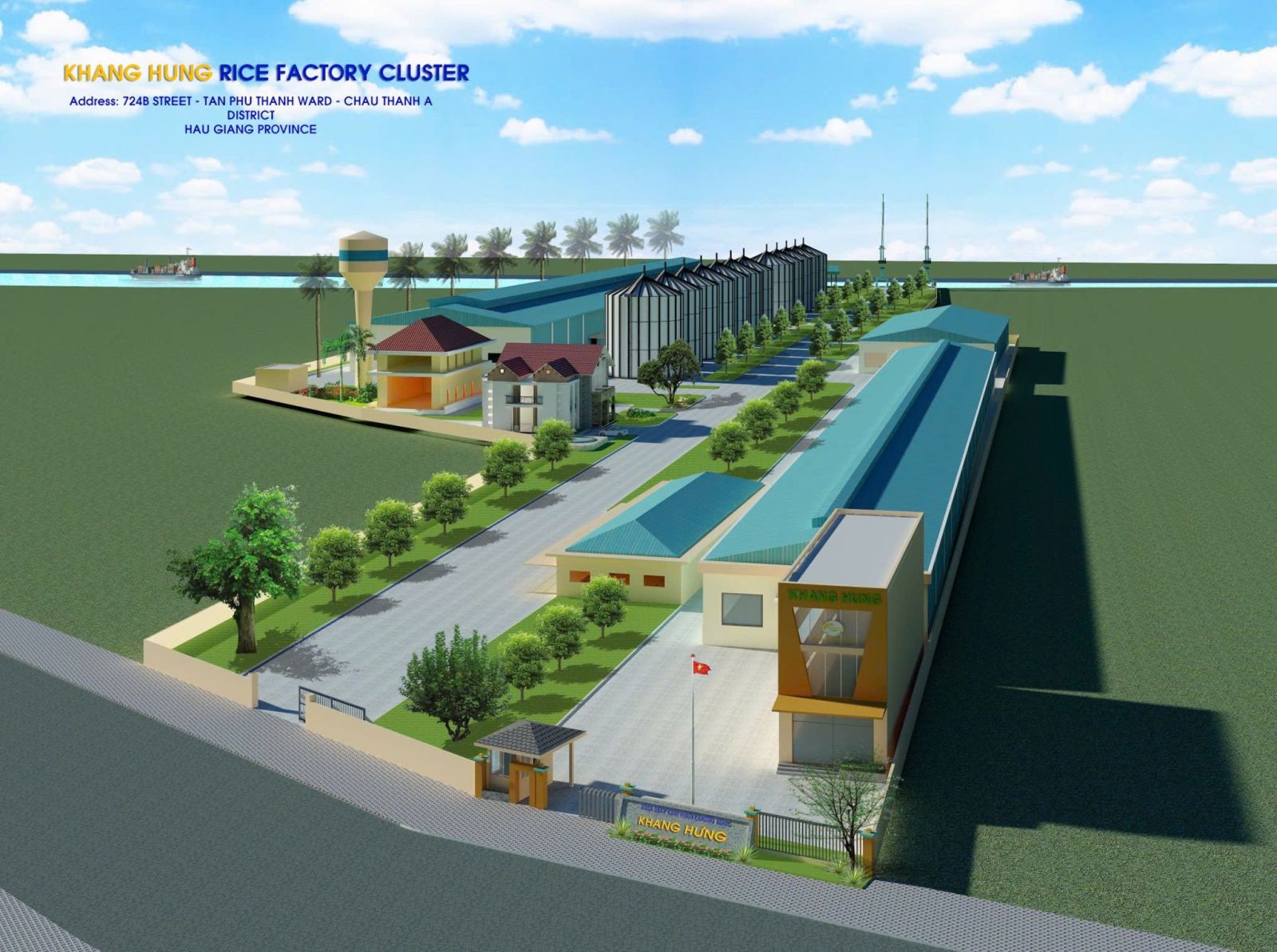 Nhà máy chế biến lương thực Thanh Bình hơn 52.000m2 tại Hậu Giang